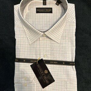 Donald J Trump Signature Collection 18 36/37 100% Non-Iron Cotton Dress Shirt